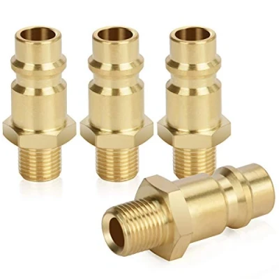 Immagine di raccordo aria compressa filettato maschio 1/8 in ottone &quot;filetto esterno filetto interno presa tubo connettore valvola