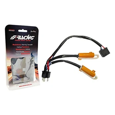 Immagine di Simoni Racing 50W4 Resistenza Warning Canceller specifica per lampade a LED Attacco H4, 50W 6 Ohm con connettori