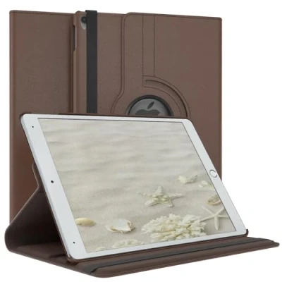 Immagine di EAZY Case Custodia per tablet iPad Pro 10,5&quot; (2017) Cover protettiva 10,5 pollici Smart Rotation stare in piedi Flip 360 girevole con funzione di supporto, similpelle Marrone