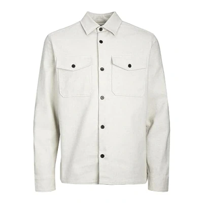 Immagine di Jack &amp; Jones Premium RROY Solid OVER LS SN Camicia, Uomo, Taglia: XL, White melange
