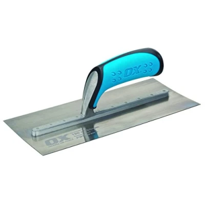 Immagine di OX P010911 Cazzuola per intonaco in acciaio al carbonio Pro resistente finitura/scrematura/rendering multicolore 120 x 280 mm