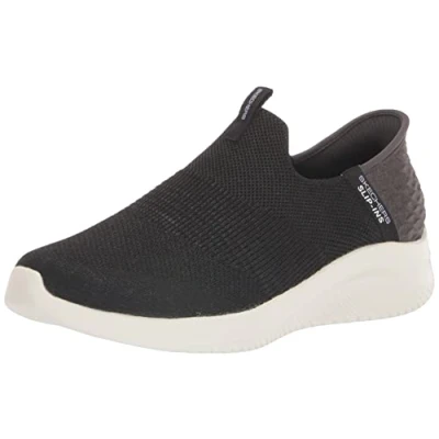 Immagine di Skechers Hands Free Slip Ins Ultra Flex 3.0 Smooth Step, Scarpe da Ginnastica Donna, Nero, 39.5 EU Larga