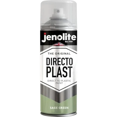 Immagine di JENOLITE Directoplast Vernice lucida VERDE SALVIA 400ml spray multisuperficie Per tutti i tipi di plastica Nessun primer richiesto RAL7494C