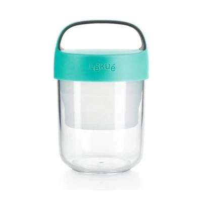 Immagine di Lékué Contenitore Ermetico per Conservare e Trasportare Qualsiasi Tipo di Alimento, 400 ml, Blu Corallo
