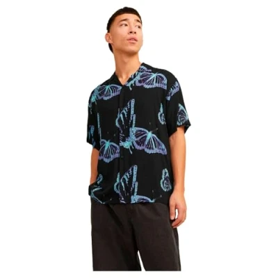 Immagine di Camicia manica corta Jack Jones Jcojeff Aop Resort Ss Relax Ln Nero IT 46