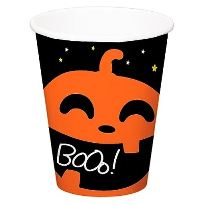 Immagine di Folat Bicchieri &#039;Booo BoOo 250 ml 6 pezzi Decorazioni Di Halloween Con Zucche, Teschi, Pipistrelli, Fantasmi, Ragni, Multicolore, 23869