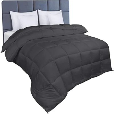Immagine di Utopia Bedding Invernale Piumone Piumino una piazza e mezza Trapunta mezza100% Microfibra in Fibra Cava (Grigio, 200 x cm 350GSM)