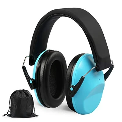 Immagine di LEADSTAR Cuffie Antirumore per Bambini Protezione Udito Otoprotettori NRR 25dB / SNR 29dB Compatto Disegno Pieghevole Riduzione di Rumore Cuffia (Blu)