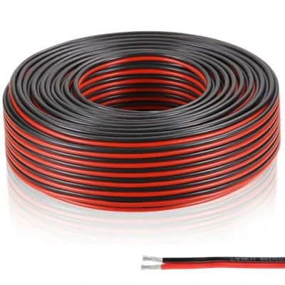Immagine di yotutun 22AWG Silicone Fili elettrici 30M, Filo elettrico 2 Pin di rame stagnato 0.3mm Temperatura Resistente Cavo in Flessibile per strisce LED