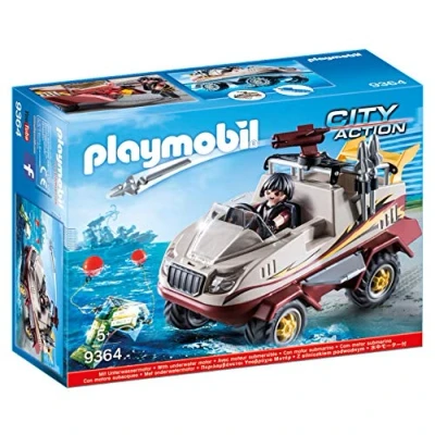 Immagine di PLAYMOBIL City Action 9364, Auto anfibia dei malviventi con motore subacqueo, Dai 5 anni