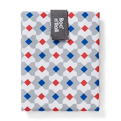 Immagine di Roll&#039;eat Boc&#039;n&#039;Roll Tiles Borsa portauova Ecologica e Riutilizzabile, Senza BPA, con Chiusura Facile Regolabile, Design Eixlarge