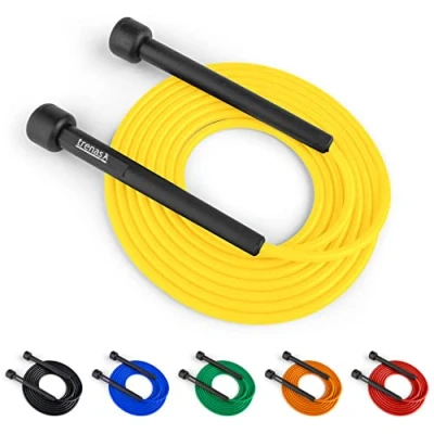 Immagine di trenas Corda per saltare Jump Rope adulti e bambini 3 metri Facile regolabile Speed Giallo