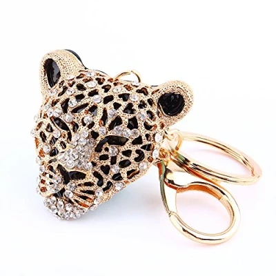 Immagine di Walfront Strass Portachiavi Ciondolo Borsa a Forma Di Leopardo