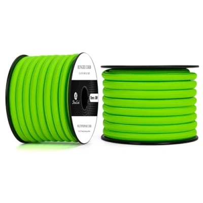 Immagine di Abma Cord Corda Elastica 10mm 10M di Gomma Cavo Elastico Marino per Teloni, Tende e Bagagli Verde