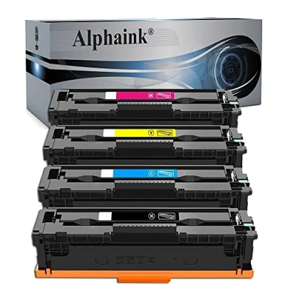 Immagine di alphaink 4 Toner compatibile con HP CF410X CF411X CF412X CF413X CF252XM per LaserJet Pro MFP M477fdw M377dw M452dn M477fdn M477fnw M452nw M477dw M477 M452 (1 Giallo,1 Magenta,1 Ciano,1Nero)