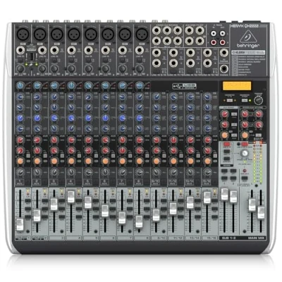 Immagine di BEHRINGER XENYX QX2222 USB MIXER 22 INGRESSI 8 COMPRESSORI 2 BUS EFFETTI KLARK TEKNIK WIRELESS READY +48V