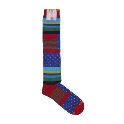 Immagine di Gallo WITH Motif AND Windsor Stripes Calzettoni, Uomo, Taglia: One Size, Amaranto