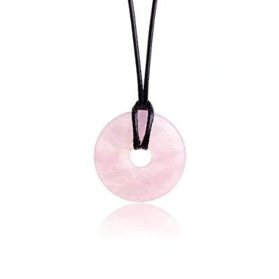 Immagine di PURAJA Collana in Pietre Preziose Ciondolo Donut Vera Pietra Naturale con Pendente di Cristallo Cordoncino incluso Premium Curative