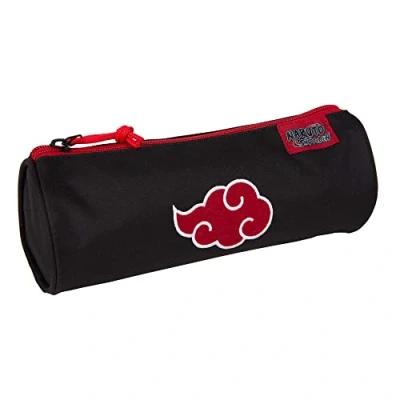 Immagine di Astuccio Gamer Case Naruto Cloud Portatutto Rotondo con Scomparto di Grandi Dimensioni Interno Foderato Dettagli Ricamati Cerniera Impugnatura Ergonomica 8 x 22 cm Toybags