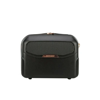 Immagine di WITTCHEN Lady 2 line Necessaire da viaggio Beauty case Moderna trousse Borsa toilette in policarbonato Tracolla regolabile e staccabile Taglia XS Nero
