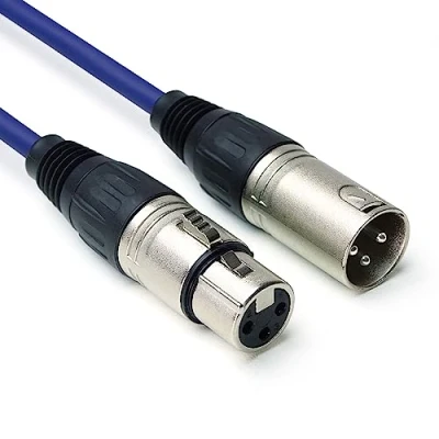 Immagine di keepdrum DMX004 BL 6m DMX cavo luce blu 3 poli XLR 100Ohm