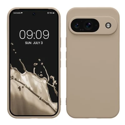 Immagine di kwmobile Custodia Compatibile con Google Pixel 9 Cover Back Case per Smartphone in Silicone TPU Protezione Gommata crema matt