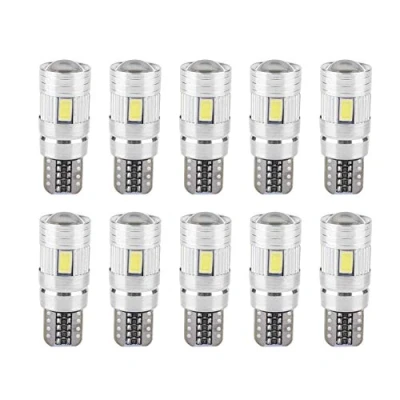 Immagine di Lampadine a LED Duokon 10pcs T10 5630 6SMD W5W decodifica auto Canbus lampadina errore luce targa indicatore lato libero
