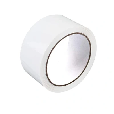 Immagine di RAYLU PAPER Rotoli di tenuta, nastro adesivo per imballaggio scatole spedizione resistente ed extra forte, 66 metri x 50 mm larghezza (1 unità, bianco)