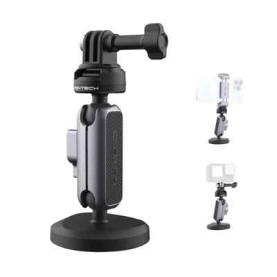Immagine di PGYTECH CapLock Magnetico Supporto per Gopro Hero 13/12/11/10/9, DJI OSMO Action 5 Pro/4/3/Pocket 3, Insta360 Ace Pro 2/X4/ONE RS/R/X3, Doppia Testa a Sfera con Filettatura da 1/4&quot; 20