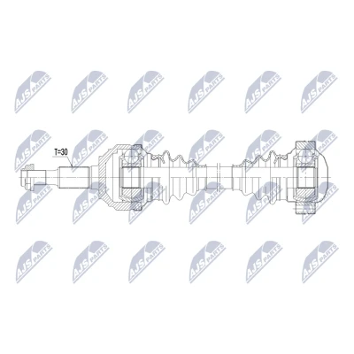 Immagine di NTY NPW PS 014 Albero motore / Semiasse Assale posteriore Dx Cambio manuale