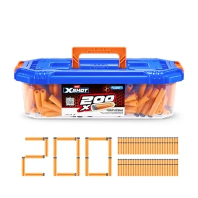 Immagine di XSHOT X Shot Excel Custodia di Ricarica Universale Schiuma (200 Freccette) 36181 Refill 200 Vasca, Tinta Unita, Colore Borsa da Trasporto, One Size