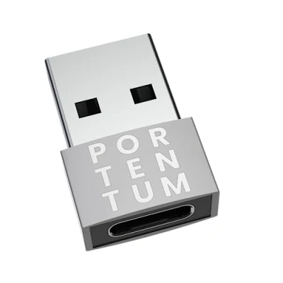 Immagine di PORTENTUM adattatore USB C a Femmina Maschio, Velocità 2.0, 480 MB, corpo premium in zinco ad alta resistenza al calore Tipo di soli 4 grammi
