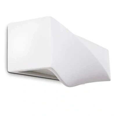 Immagine di HOFSTEIN lampada da parete Suzu in ceramica bianca, con effetto up &amp; down, 1 attacco E27, interna verniciabile i colori standard, senza lampadina/e