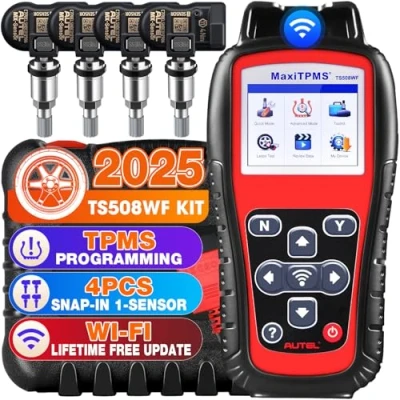 Immagine di Autel MaxiTPMS TS508WF KIT, 2024 con 4 MX Sensori 2 in 1 Metallo[valore 120], TPMS Strumento, Aggiornamento TS508 TS501 TS408, Programma Sensore, Attivazione Riapprendimento