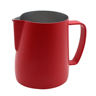 Immagine di Dianoo Brocca Per Bricco In Acciaio Inossidabile Tazza Di Latte Frolla Adatta Il Caffè E 350ml Rosso