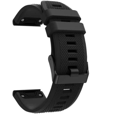 Immagine di PHONILLICO Cinturino per Garmin Fenix 7 / 6 5 Instinct 2 Descent G1 D2 Delta/Approach S60/S62 Epix Forerunner 745/935/945 Marq/Quatix 6/5 Silicone Nero 22mm QuickFit