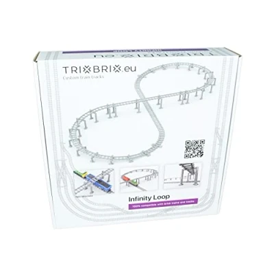Immagine di Trixbrix Supports Bundle 2.0 Compatible with Lego City Train Set 60197 60198 10277 60205 60238 60337 (Infinity Loop)