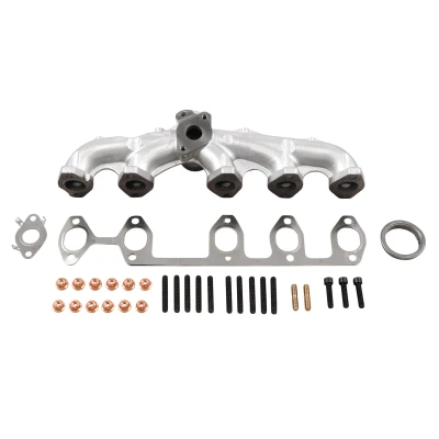 Immagine di VAICO V10 6555 Collettore di Scarico Blocco motore con guarnizioni materiale fissaggio VOLKSWAGEN: Touareg I, Multivan 5 (7HM, Transporter
