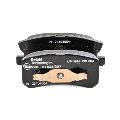 Immagine di DELPHI LP1691 Kit pastiglie freno con segnalatore acustico usura senza lamierino anticigolío accessori MITSUBISHI: ASX SUV, PAJERO 3, 4