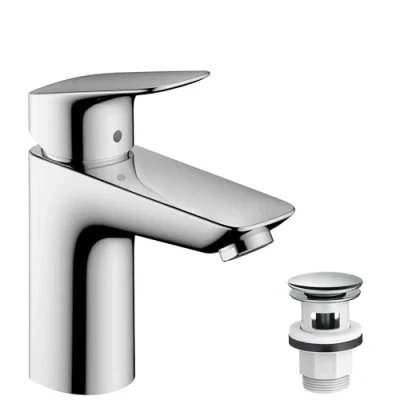 Immagine di hansgrohe Logis Miscelatore monocomando lavabo 100 con push open, cromo, 71107000