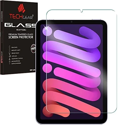 Immagine di TECHGEAR Vetro Temperato Compatibile con iPad Mini 6 2021 Autentica Pellicola protecttiva in Salvaschermo [Bordo 2.5D] [Durezza 9H] [Anti graffio] [Ultra Chiaro] [Senza Bolle]