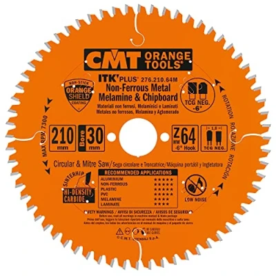 Immagine di CMT LAMA CIRCOLARE X ALLUMINIO HW 210x1.8/1.2x30+25 Z64 TCG NEG