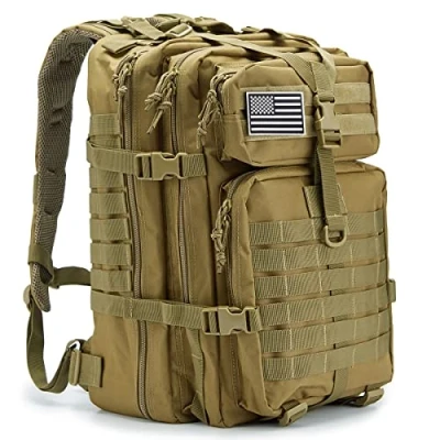 Immagine di QT&amp;QY Zaino tattico Militare 45 Litri con Sistema Molle Adatto la Caccia e l&#039;outdoor da Assalto 3 Giorni Escursioni Campeggio
