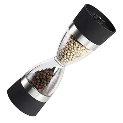Immagine di Inossidabile Macina Sale O Pepe Manuale Macinasale E Macinapepe 2 In 1 Set Premium Acciaio Inox Macinatrice Di Ceramica Regolabile Con Meccanismo