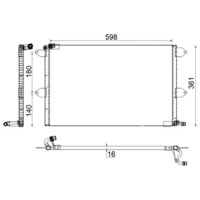 Immagine di MAHLE ORIGINAL AC 171 001S Condensatore senza essiccatore 361 VOLKSWAGEN: Polo III Variant, Hatchback