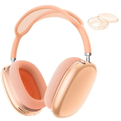 Immagine di FINTIE Cover Compatibile con AirPods Max Cuffie, Antigraffio Protettiva Trasparente Case in Morbido TPU Max, Arancio