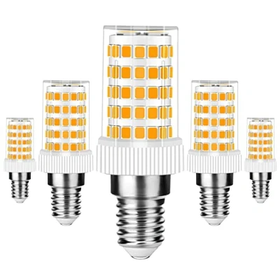 Immagine di RANBOO E14 LED 10W equivalenti a 80W, Bianco Caldo 3000K 800LM, AC 220 240V, 360 Gradi Angolo del Fascio, Mini Ceramica Lampadina, Non Dimmerabile, No Sfarfallio, 5 Pezzi