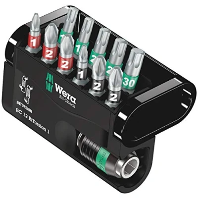 Immagine di Wera Bit Check 12 BiTorsion 1 05057420001 Kit inserti parti Croce Pozidriv, Phillips, TORX interno