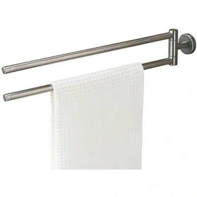 Immagine di Tiger Boston Portasciugamani a 2 Bracci, Acciaio Inox Spazzolato, 5 x 9,5 51 cm