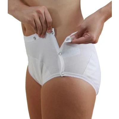 Immagine di Hydas 0365.1.42 Pantaloni Effetto Dimagrante e Incontinenza Slip 365, con Bottoni a Pressione, Taglia 48/50